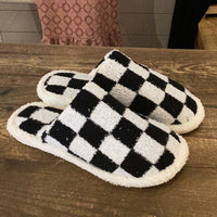 Checkered slippers