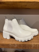 White snakeskin boots